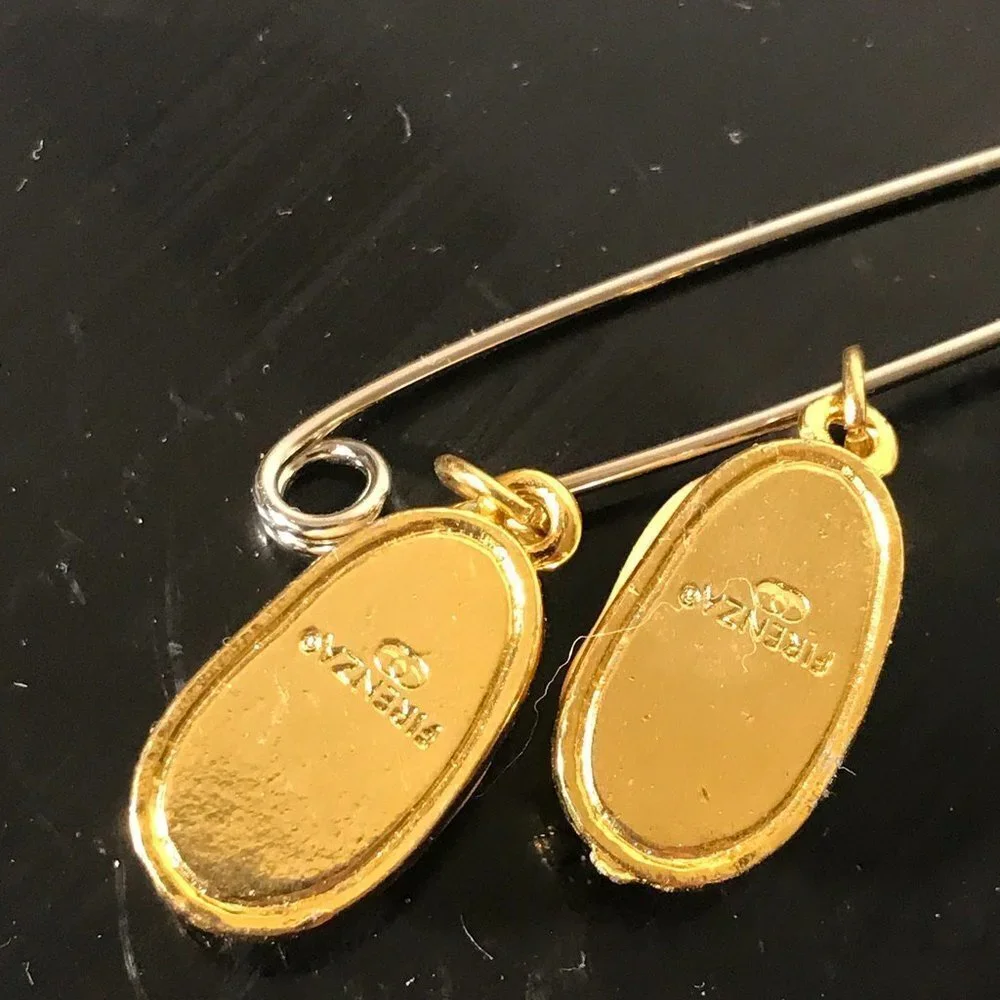 Firenza Baby Shoes Gold Shoe Charm Vtg Deadstock NWT Boy Girl Mother Gift